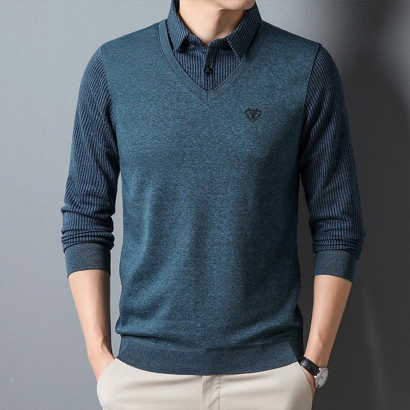 

Мужская новая зимняя футболка Plus Velvet из двух частей, повседневная теплая рубашка с лацканами, нижняя рубашка XXXXL