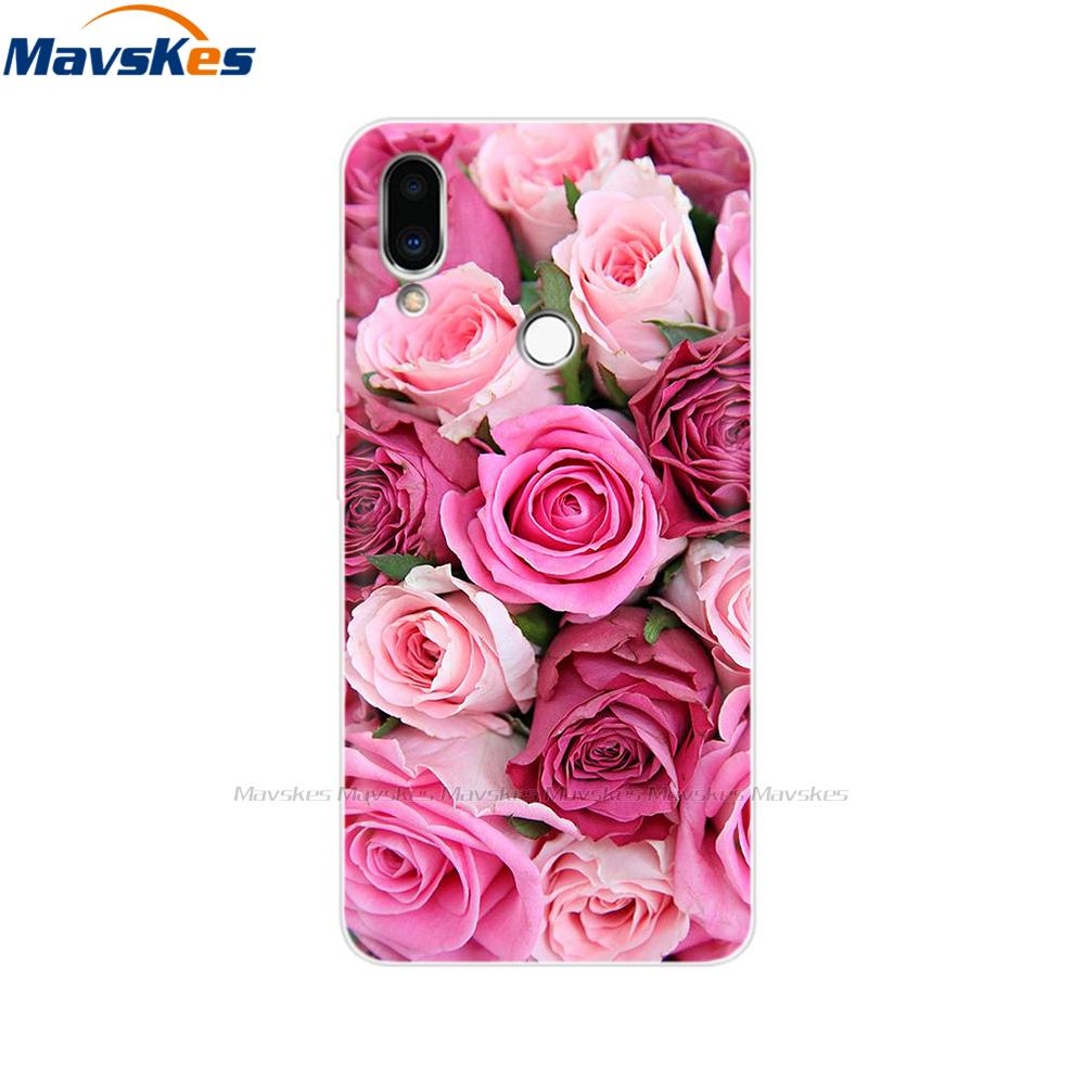 Soft TPU Case for Meizu Note 9 Cat Animal Flower Printed Protective Silicone Covers Phone Shells Bags Bumper for Meizu Note9