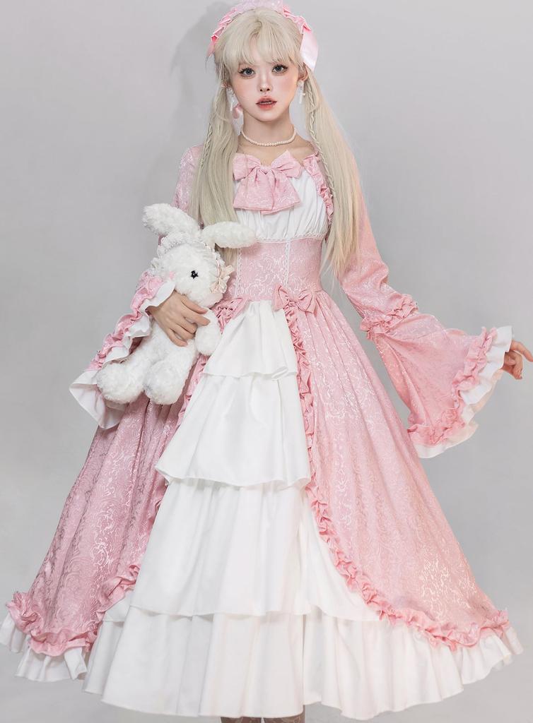 Sivrusn Gothic Lolita Sweet Medieval Flared Court Western Retro Stage Halloween XL Dress, Lolita, Cosplay, Ladylike, Princess, Dress, Sleeves, Lace,