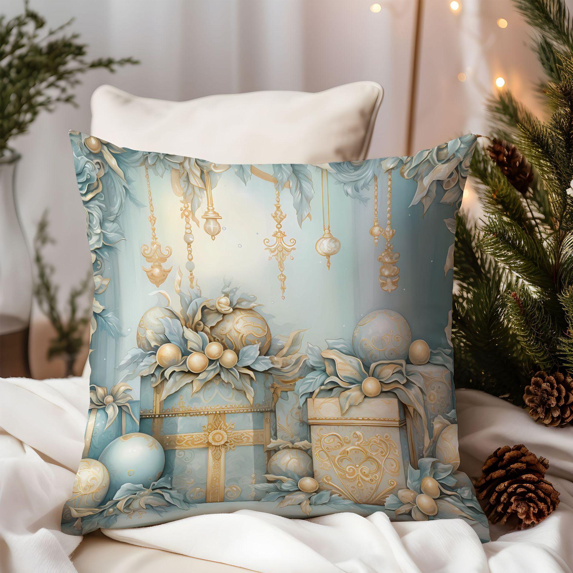 

Новая Рождественская Наволочка Премиум Люкс Санта Дом Диван Подушка Чехол 45 * 45Cm