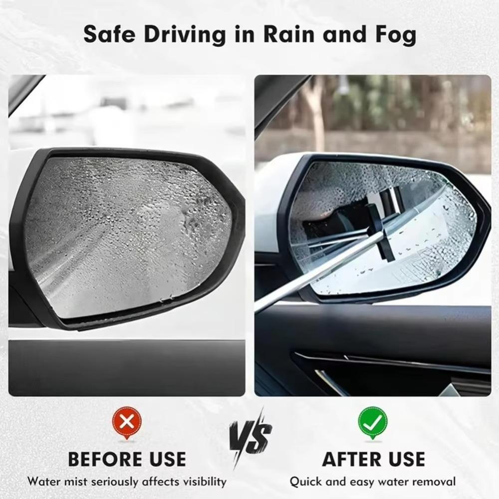 Multifunctional Rearview Mirror Squeegee Extendable Handle Car Side Mirror Squeegee