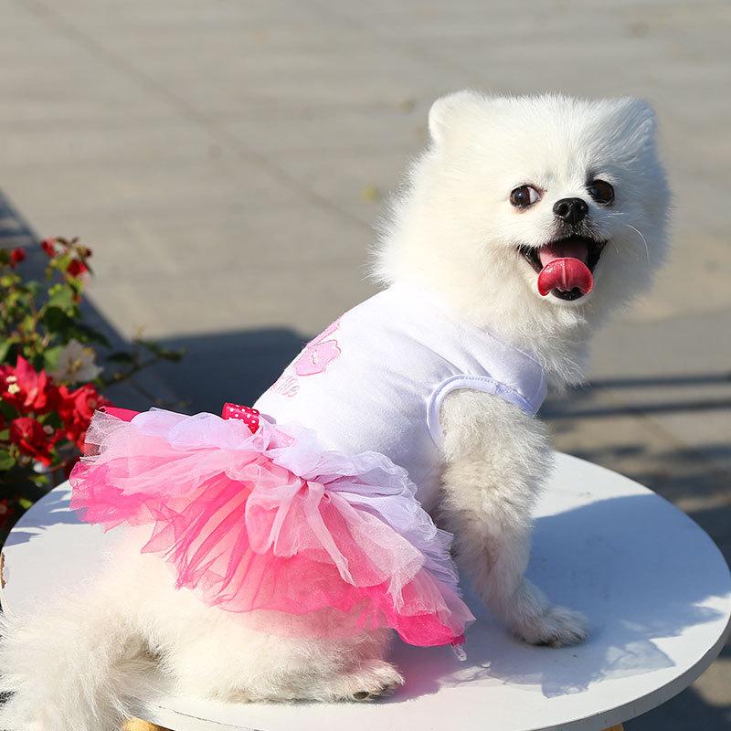1Pcs pet clothes spring and summer cat clothes pet dog skirt pet supplies cat gauze skirt