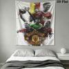 Retro MUFC CanvasWall Hanging Printed Fabric Blanket Decorative Tapestries for Bedroom Living Room Home Decor