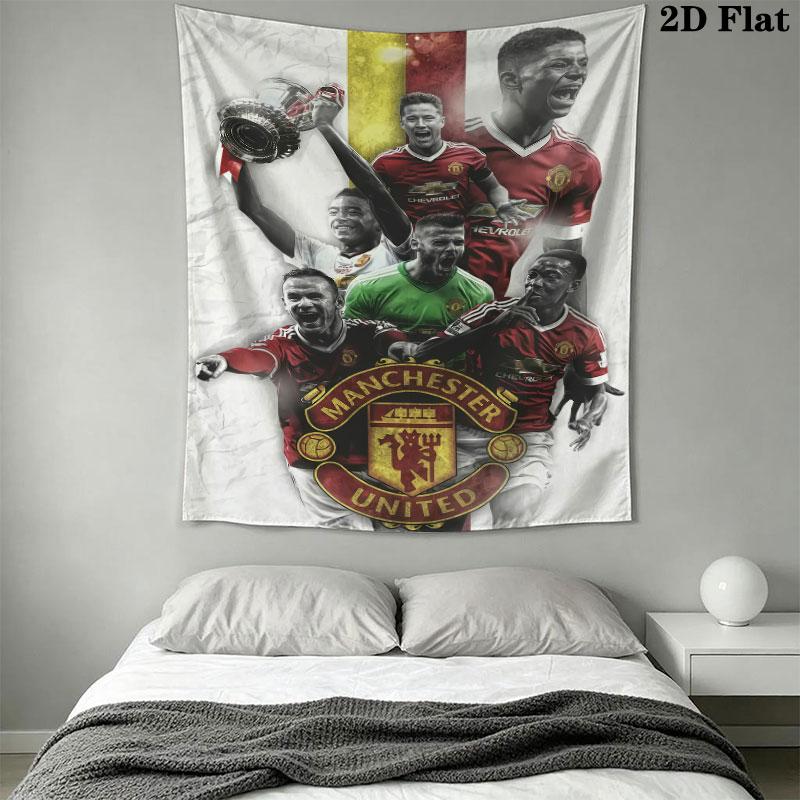 Retro MUFC CanvasWall Hanging Printed Fabric Blanket Decorative Tapestries for Bedroom Living Room Home Decor
