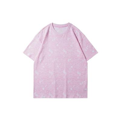 Li Ning X Erik Ellington Collaboration Série Signature Logo Brodé Coupe Ample Col Rond Manches Courtes T-Shirt Homme Hauts Rose AHSR981-1