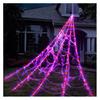 Halloween Edderkoppnettlys 250 LED Vanntette Nettlys med Edderkopp Fjernkontroll Spindelvev for Gård Hus Hage Utendørs Innendørs Fest Hjemsøkt