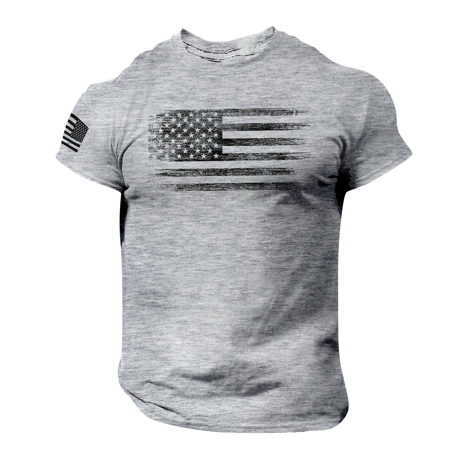 Мужская модная футболка, уличная повседневная одежда с коротким рукавом L