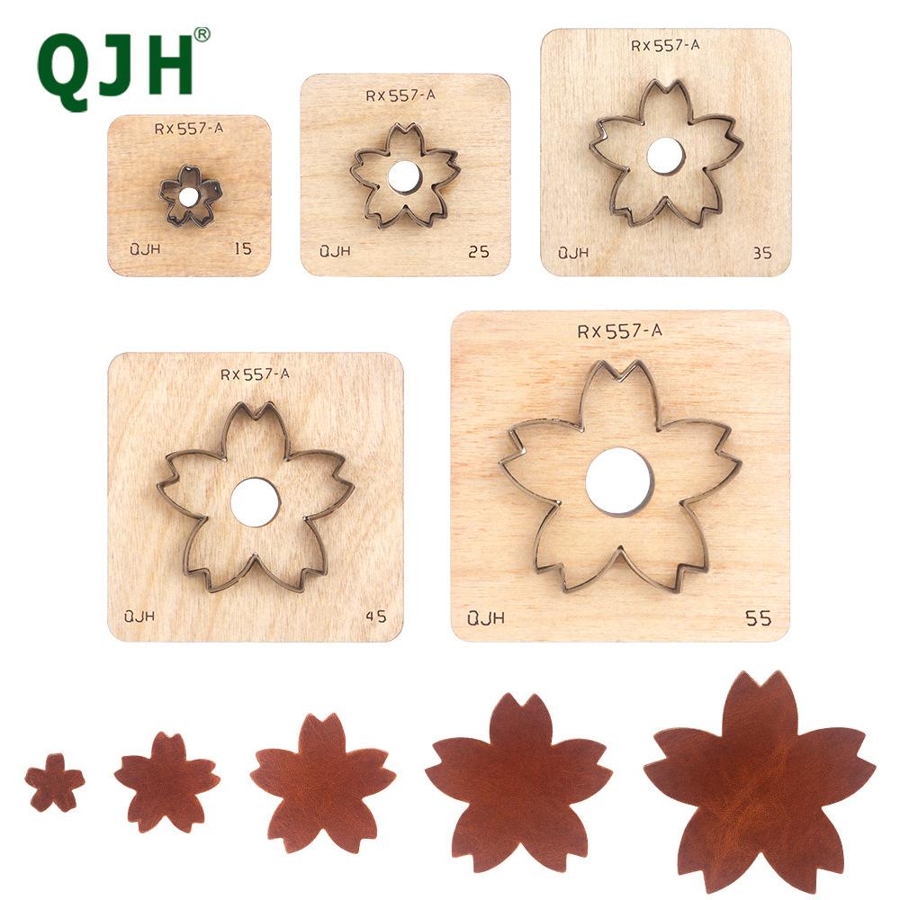 1pcs Leather Cutting Die DIY Flower Petal Cutter Knife Leather Keychain Making Mold Die Leather Craftwork Punching Die