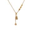Women's New Chinese Style Fashion Simple Fu Character Gourd Tassel Necklace