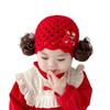Adorable Knitted Baby Girl Hat with Rabbit Design Wig