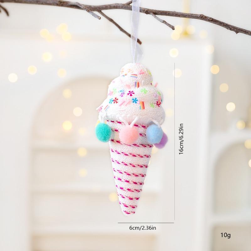 New Christmas Macaron foam pendant ice cream candy Christmas tree decoration home window ornament
