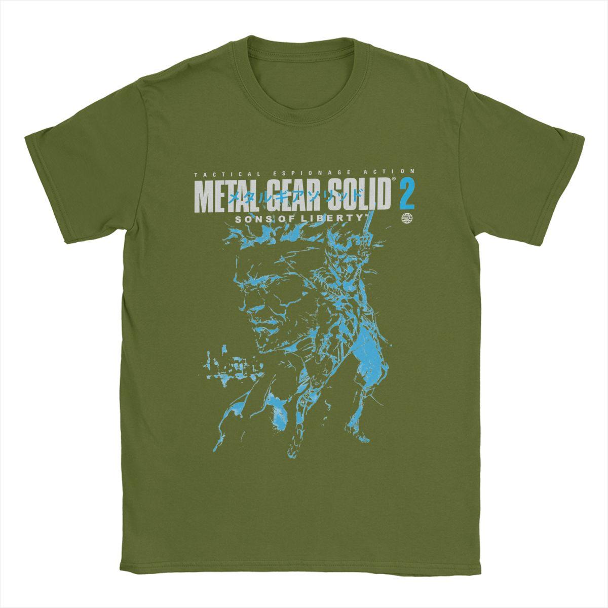 

Hipster MGS2 Snake And Raiden Metal Gear Solid T-Shirt Men Crew Neck Pure Cotton T Shirts Short Sleeve Tees Unique Clothes 4XL