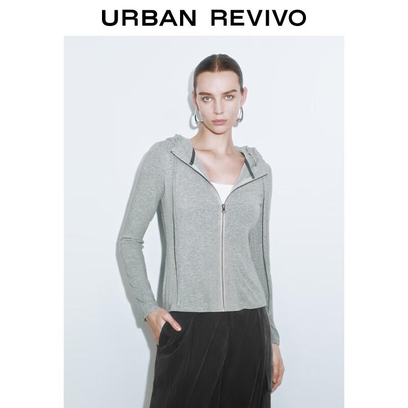 

Женская куртка-худи UR с капюшоном, имитация двух частей, на кулиске XS