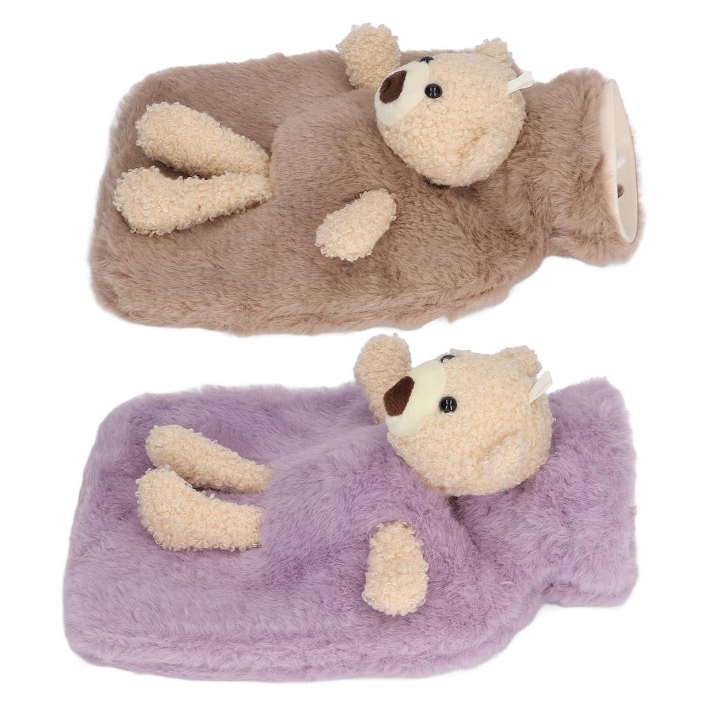 Heißwasserbeutel Multifunktional 1000ml Fassungsvermögen Weite Öffnung Niedliche Cartoon-Heißwasserflasche für Zuhause Büro