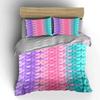 3Pcs Colorful Gradient Scale Pattern Duvet Cover Set With 3D Printing Design Soft Polyester Bedding Set All-Season Comfort