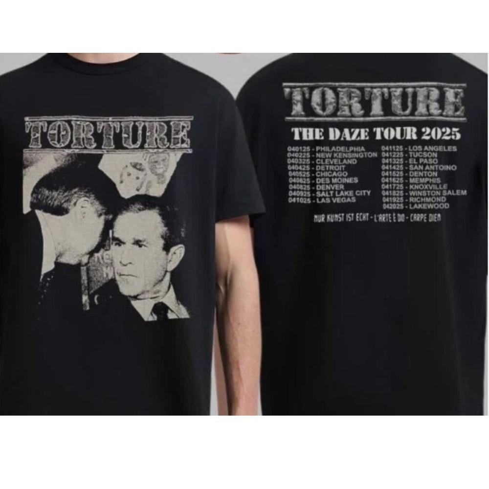 New Hot Sale Torture The Daze Tour 2025 Tour Merchandise 2Sides Unisex T-Shirt XXXXL