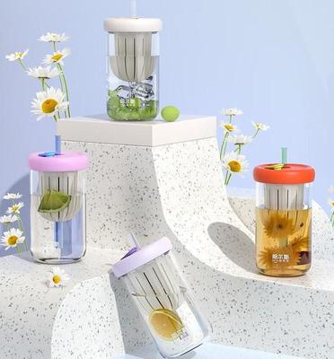 Tasse à paille en verre résistant à la chaleur HAERS