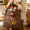 Eco-friendly Foldable Polyester Shopping Bag - 2026 Style, Portable, Cartoon Design, High Load Capacity
