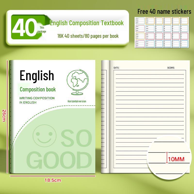 Enhanced English Workbook: Thick 16k Notebook for Primary & Junior High Students
