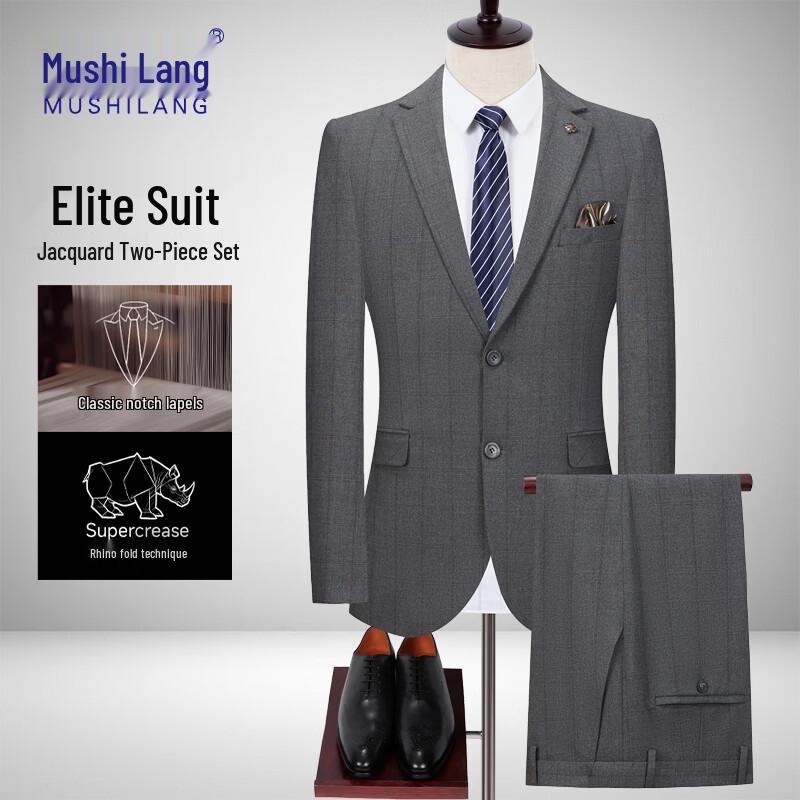MUSHILANG Men s Business Formal Suit Set L
