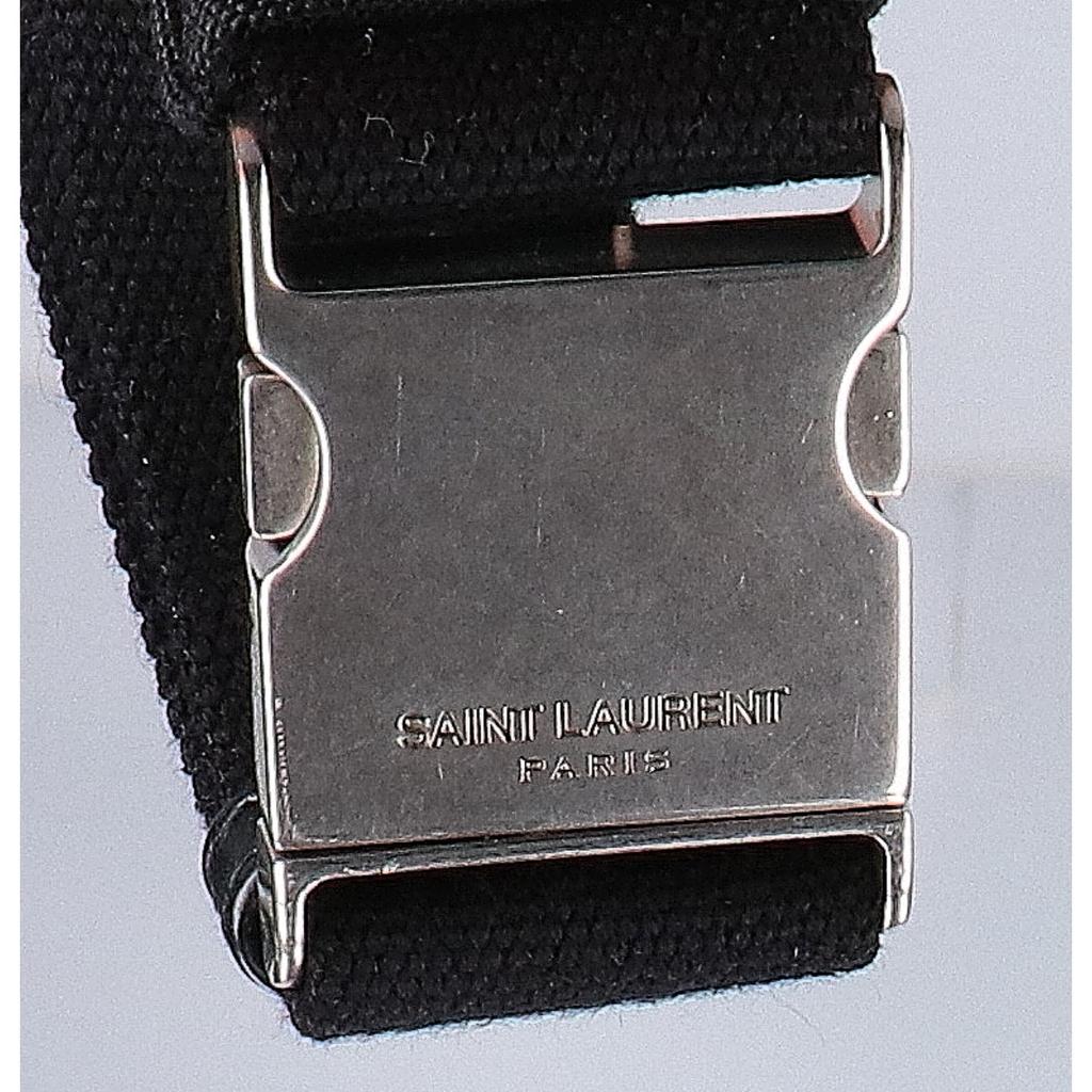 SAINT LAURENT PARIS [Excellent Condition] 557831 Canvas/Leather Belt Bag Waist bag blackUsed