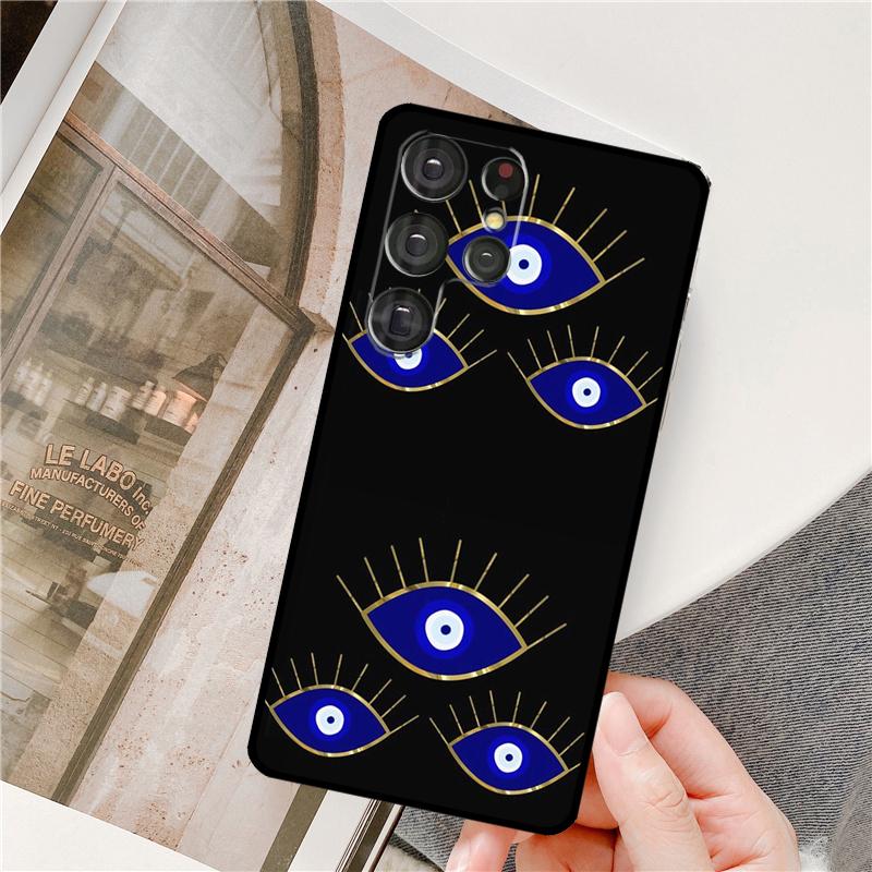Evil Eye Phone Case For Samsung Galaxy S25 Ultra S9 S10 S20 S21 S22 S23 S24 Plus S24 FE Bumper Cover