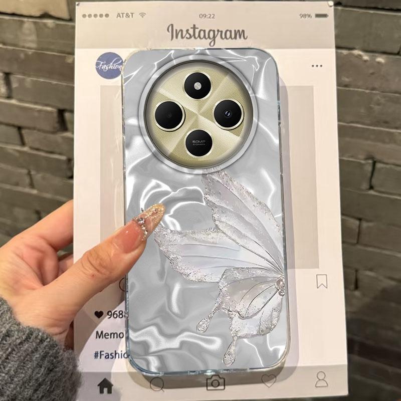 Luxury Butterfly Girls Women Phone Case For Xiaomi Poco X7 Pro X3pro X5 M6 X6 X3 NFC M5s M6 C75 C61 Bumper Fundas Cover