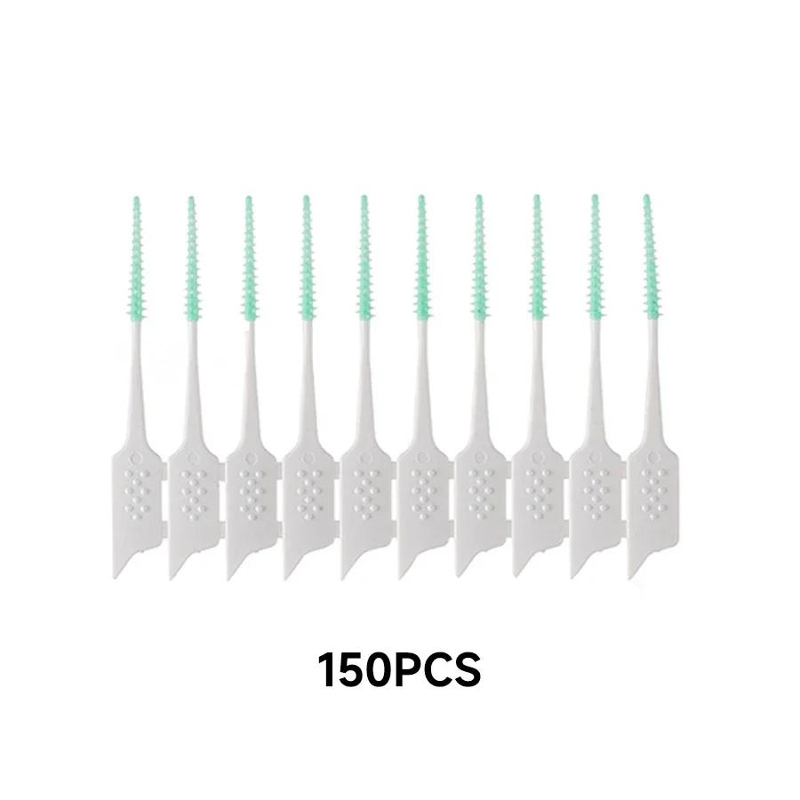 Soft Rubber Teeth Cleaning Tools Dental Cleaning Between Teeth Toothbrush Oral Hygiene Care Tools 150Pcs Box Interdental Brush