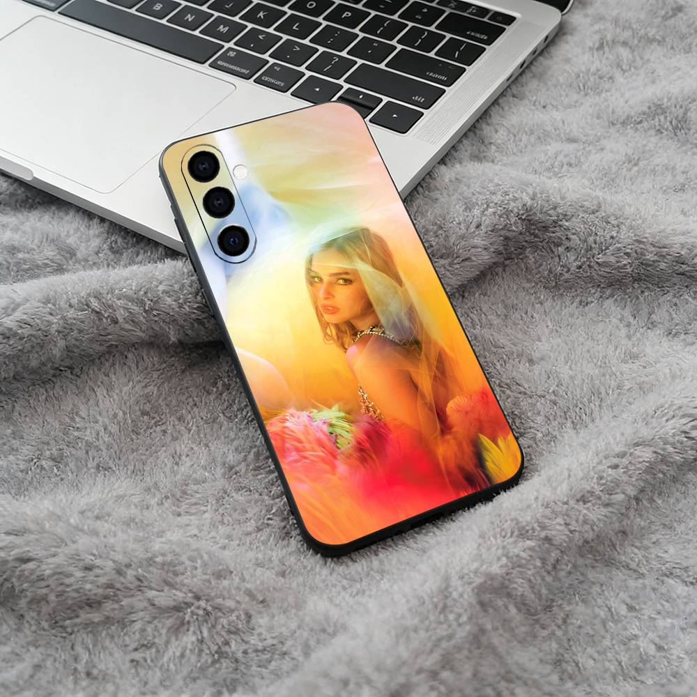 Addison- Rae Phone Case For Samsung Galaxy A73,A71 A72,A70,A53,A52,A51,Soft Silicone Black Cover