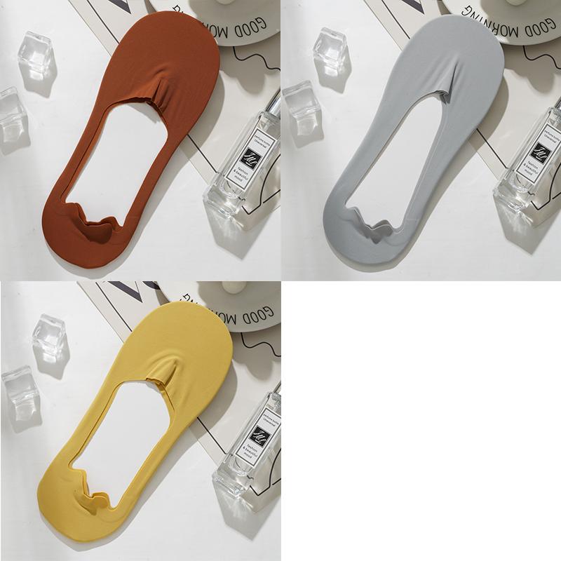 3 Pairs Men's Low Cut No Show Socks Summer Invisible Boat Socks Casual Non-slip Shallow Cozy Cotton Socks