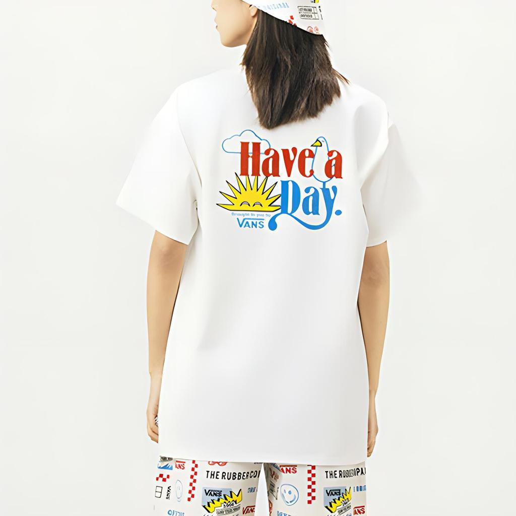 Vans Pigeon Graphic Crew Neck T-Shirt Women Tops White VN0A5F3XFS8