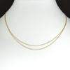 And My Jewelry 18K Gold Necklace Double Screw Subtle Gift Wrapped [Your Box] Chain, Design, Gradient,