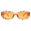 European and American style square small square sunglasses punk rivets jelly sunglasses fashion street shot
