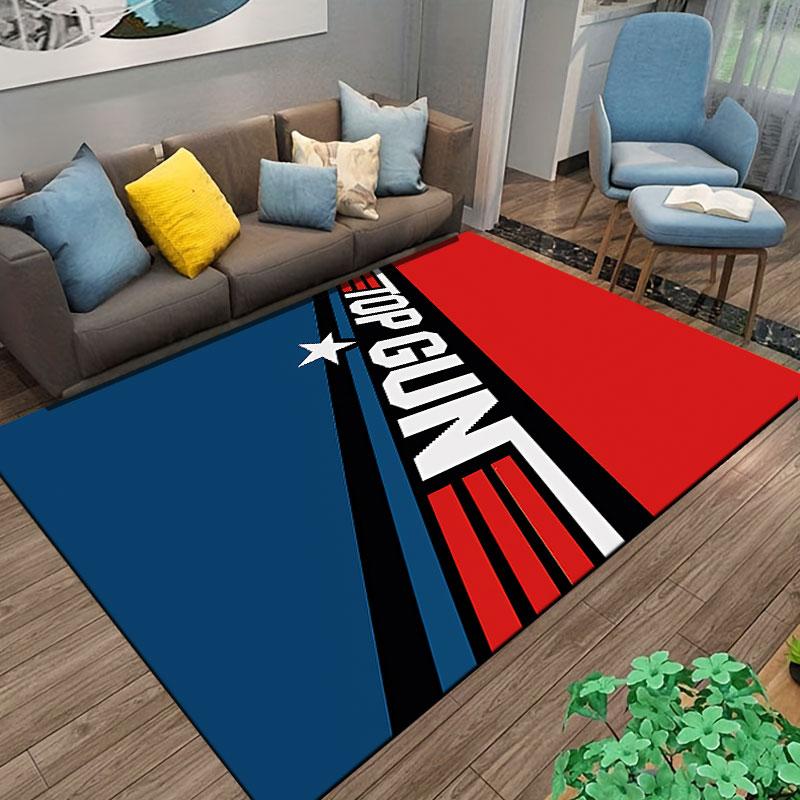 Top Gun Logo Carpet Design Suitable As a Non-slip Mat for the Living Room or Bedroom Sofa
