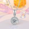 New 925 Silver Necklace Pendant 5A Zircon for Women Wedding Jewelry Engagement Charm Party Gifts Chain Fashion