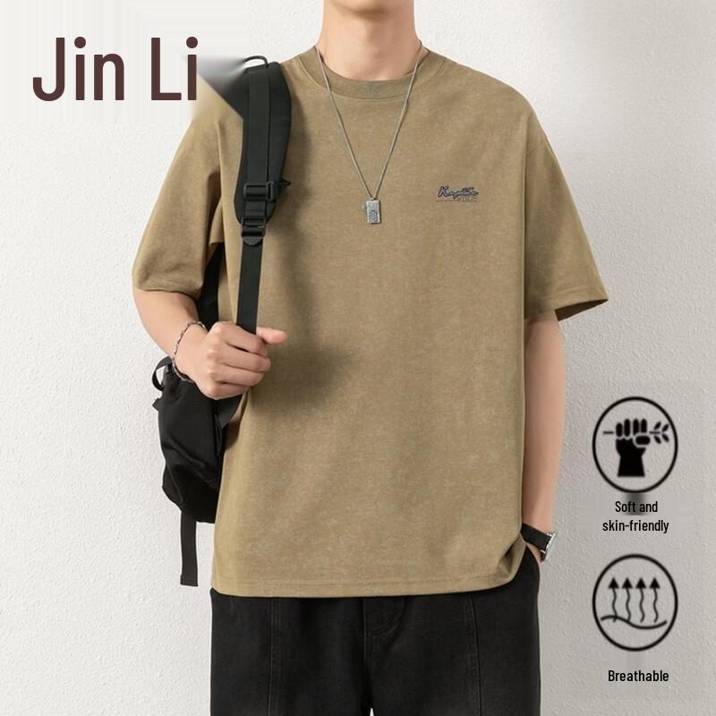 Men s Japanese Style Heavy Cotton Short Sleeve T-Shirt 4XL