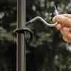 2Pcs Nonslip Outdoor Lamp Hook Hanger Poles Mount Hook Stainless Steels Pigtail Storage Hook Poles Attachments Hanger