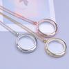 25-35mm Round Locket Charm Necklaces For Women Men Accessories Cage Floating Locket Pendant Necklace Fashion Jewelry Anniversary