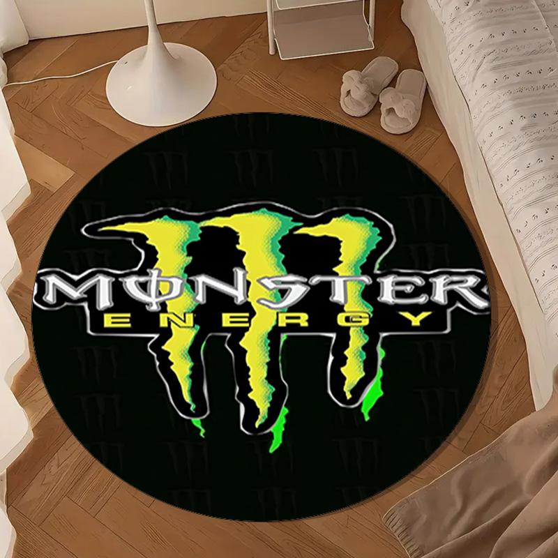 Leistungsstarkes Energy Drink Logo Runde Matte Heimdekoration, Stuhlmatte Für Wohnzimmer, Schlafzimmer, Fußmatte Heimdekoration Geburtstagsgeschenk Weihnachtsgeschenke