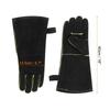 Uxcell A3032 Welding Long Fire and Heat Cowhide for and Gardening Gloves, 16" Sleeve, Resistant, Leather, BBQ, Grilling, Welding, Furnace, Roasting,