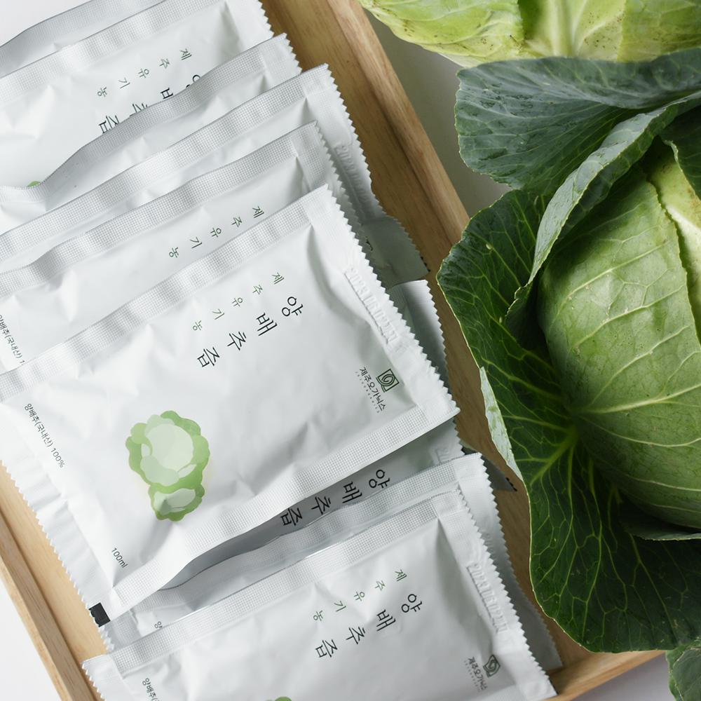 NFC Jeju Organic Cabbage Juice, Farmed by Dad and Processed by Daughter, 100ml, 100 Pcs