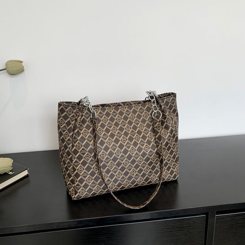 Стильная черная с кремовым сумка-тоут для женщин Просторная повседневная модная сумка Black