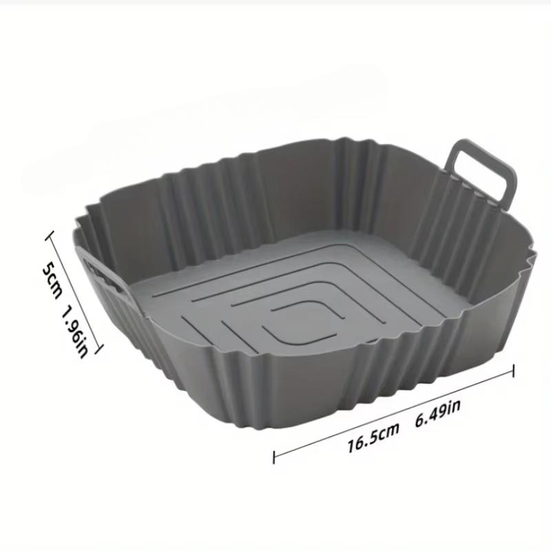 1pc of 16cm Silicone Air Fryer Oven Baking Plate Pizza Fried Chicken Silicone Basket Reusable Air Fryer Liner Accessory