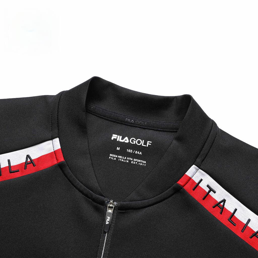 FILA Athletics Logo Print Breathable Knit Jacket Women Jackets Legendary-Blue A11W135505F-NV