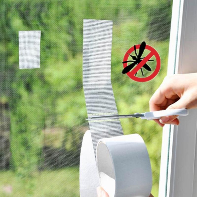 Window Screen Repair Tape,Strong Adhesive Mesh Patches Tape 6 Rolls Window Screen Repair Kits for Window or Door