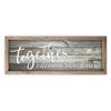 Together Is My Favorite Place To Be Rustic Wood Sign 6x18 (Gray with Frame)