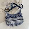 Women's Shoulder Bag,Ethnic Style Canvas Hobo Bag