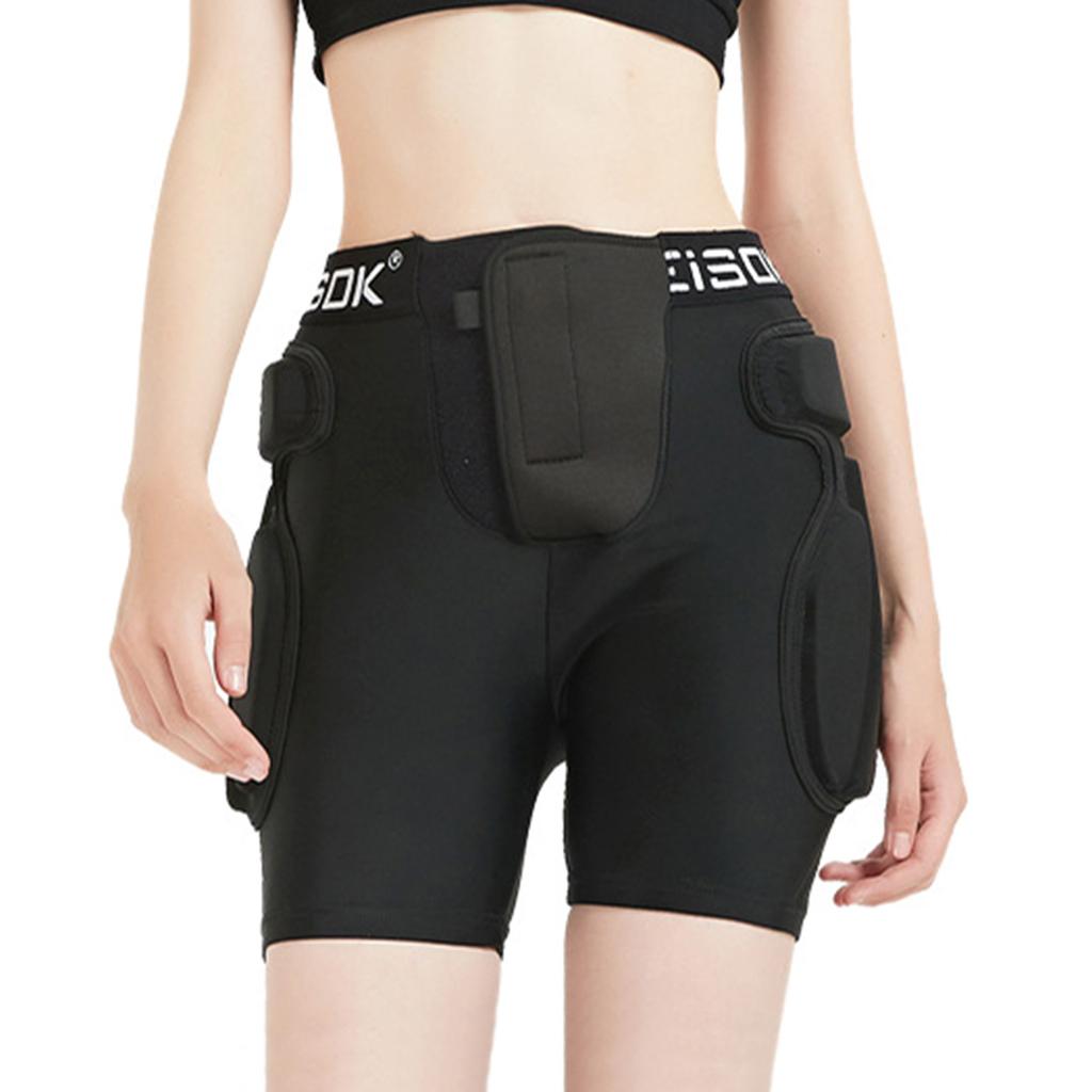 3D skyddande vadderade shorts Butt Pad Shorts EVA Silikon Gear Guard för snowboardåkning skridskoåkning