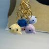 Mini Bear Cat Elephant Crochet Animal Doll Keychain For Car Keys Accessories Cartoon Penguin Doll Keyrings Knitted Accessories