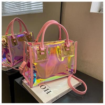 Fashionable Plastic Dazzling Colors Casual Crossbody Bags for Women Ladies Luxury Designer Tote Handbags Travel Shoulder Bag